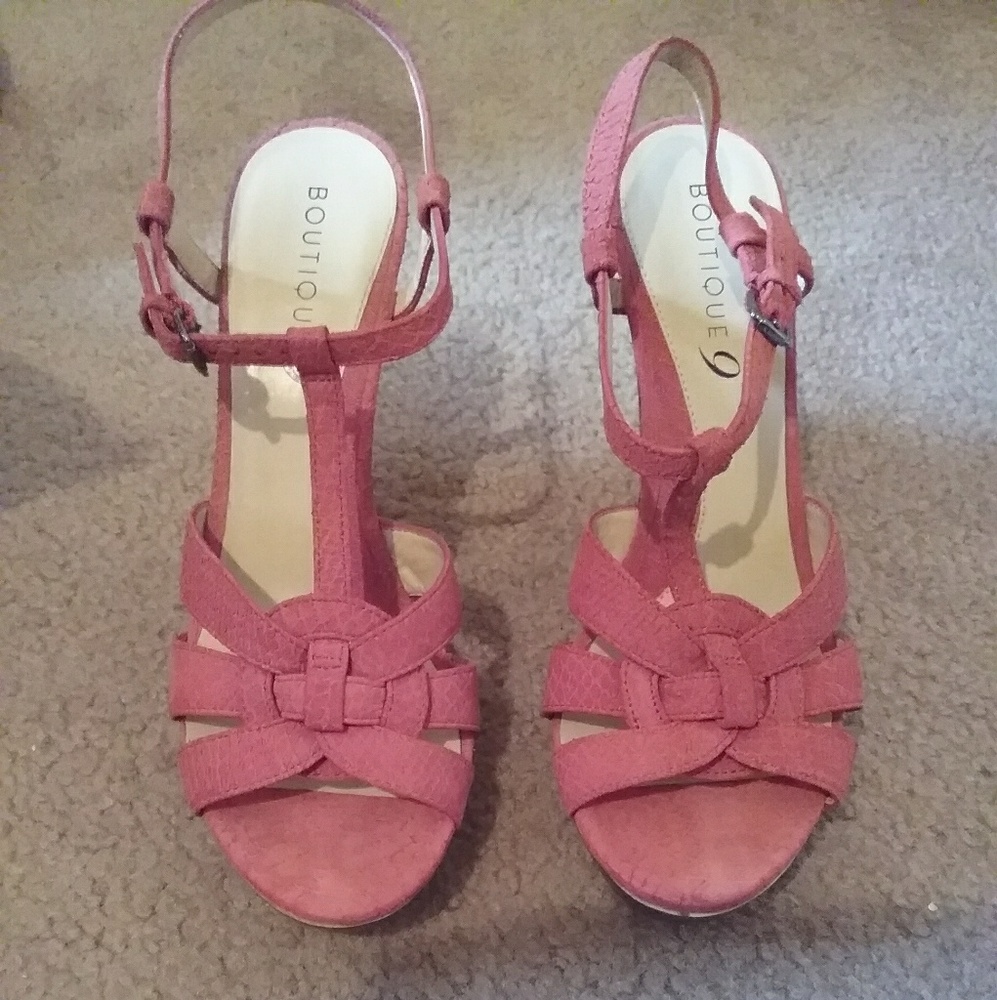 Snakeskin Sandal Heels